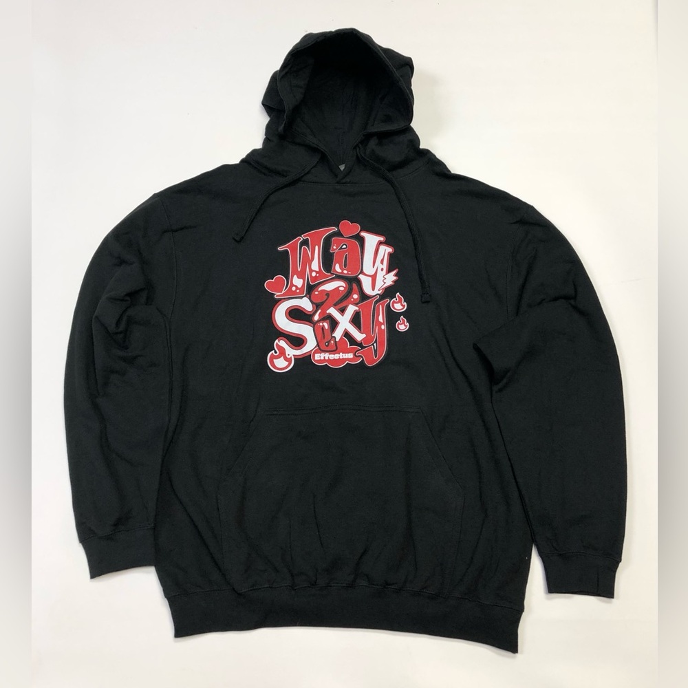 Effectus Way2Sexy pullover screen print hoodie
Color: Black